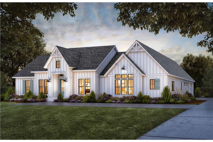 Front View of this 4-Bedroom,2377 Sq Ft Plan -206-1068