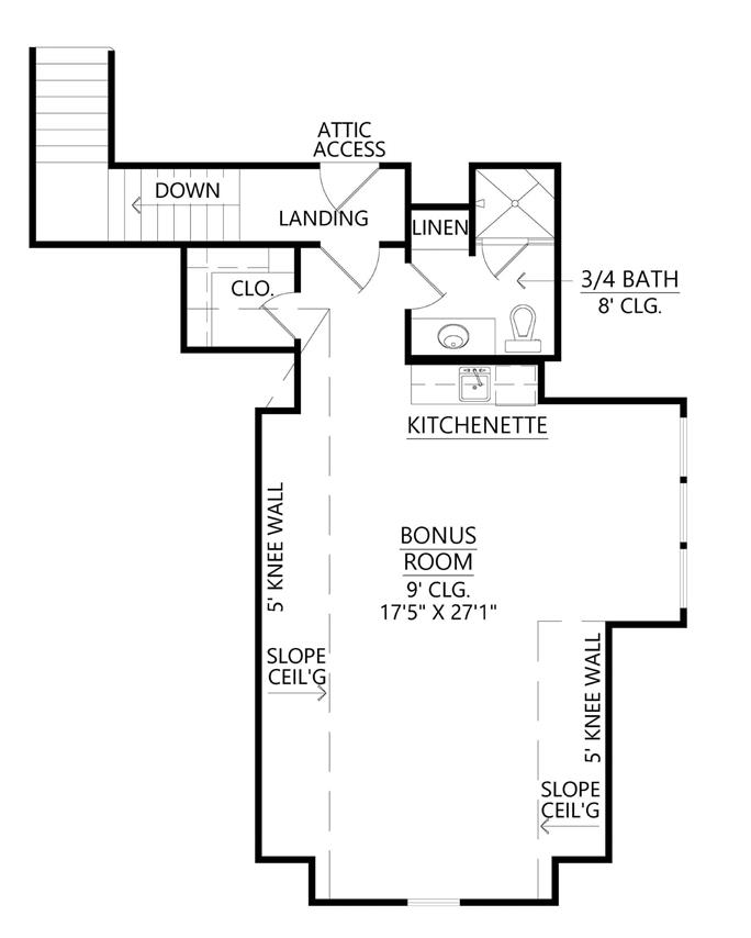 Farmhouse House Plan - 4 Bedrms, 3.5 Baths - 2951 Sq Ft - #206-1069