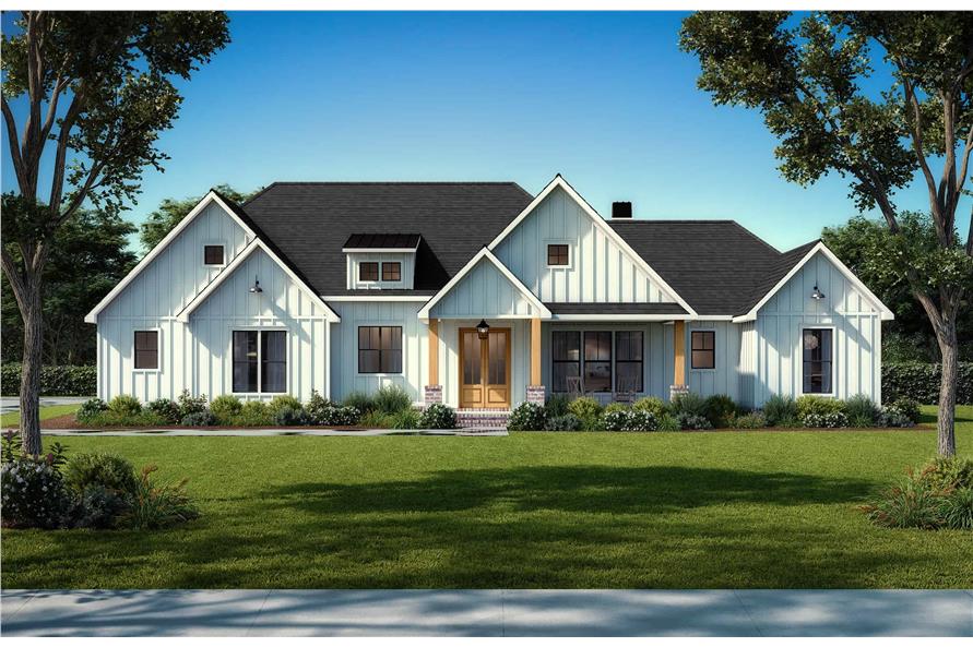 Front View of this 4-Bedroom,2507 Sq Ft Plan -206-1070