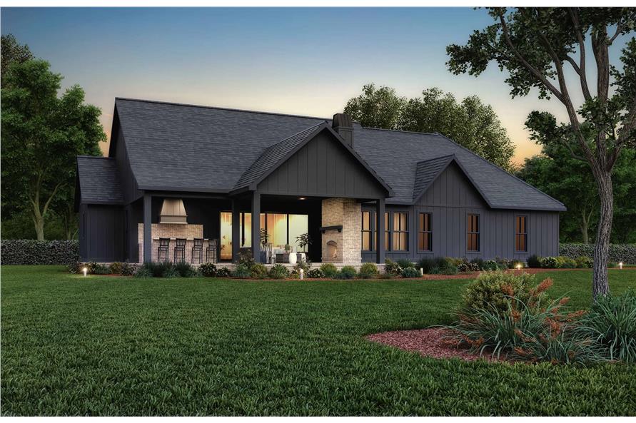 Rear View of this 4-Bedroom,2578 Sq Ft Plan -206-1071