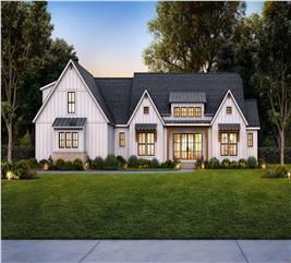 Farmhouse Home Plan - 4 Bedrms, 3.5 Baths - 2578 Sq Ft - #206-1071