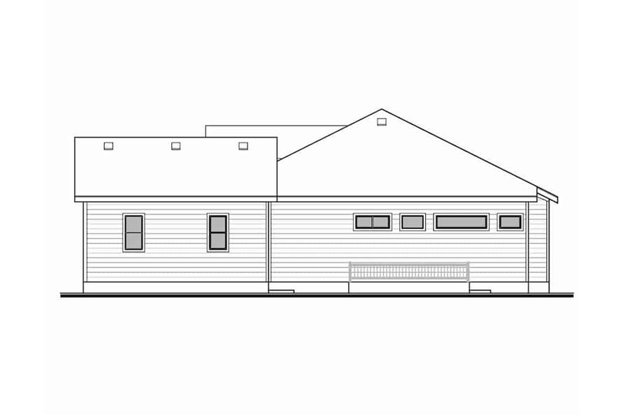 Home Plan Right Elevation of this 4-Bedroom,2051 Sq Ft Plan -208-1002