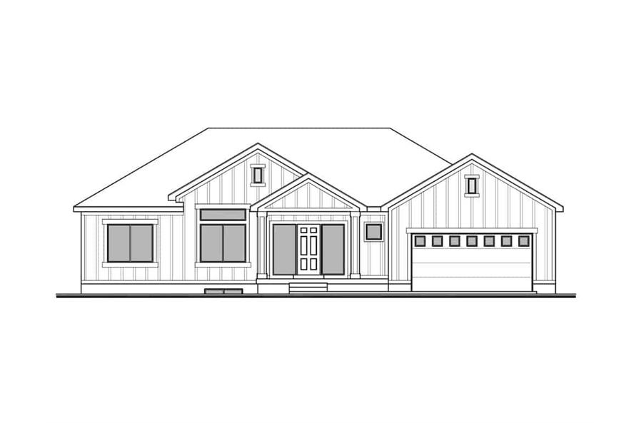 Home Plan Front Elevation of this 4-Bedroom,2051 Sq Ft Plan -208-1002