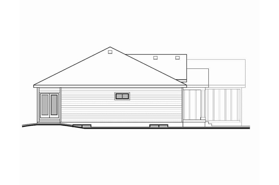 Home Plan Left Elevation of this 4-Bedroom,2051 Sq Ft Plan -208-1002