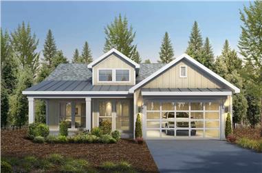 2-Bedroom, 1419 Sq Ft Contemporary Cottage - Plan #208-1003 - Front Exterior
