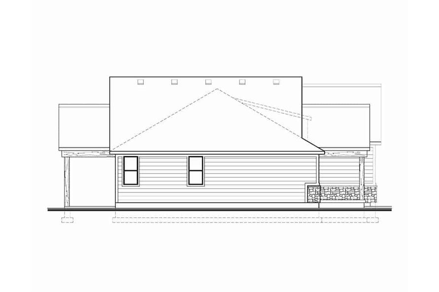 Home Plan Left Elevation of this 4-Bedroom,2918 Sq Ft Plan -208-1013