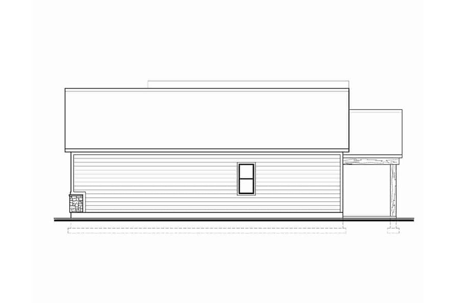 Home Plan Right Elevation of this 4-Bedroom,2918 Sq Ft Plan -208-1013