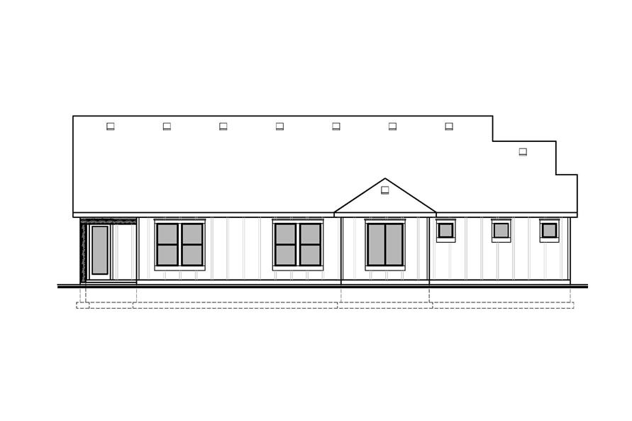 Home Plan Left Elevation of this 3-Bedroom,1892 Sq Ft Plan -208-1030