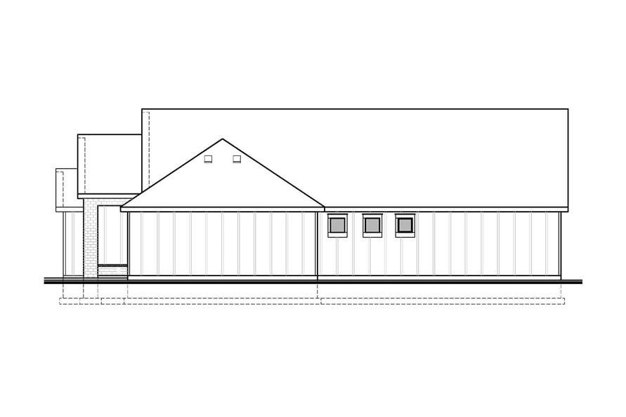 Home Plan Right Elevation of this 3-Bedroom,1892 Sq Ft Plan -208-1030