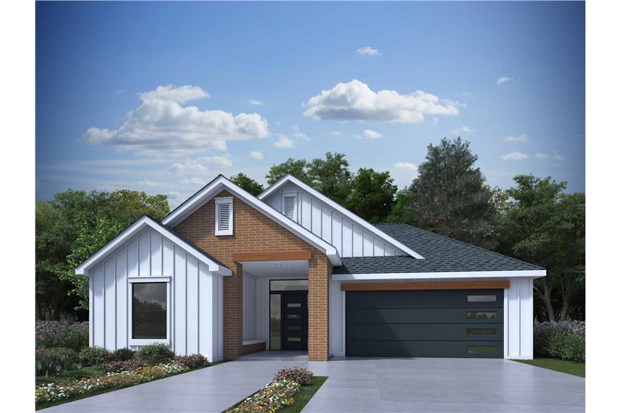 3-Bedroom, 1892 Sq Ft Contemporary House Plan - 208-1030 - Front Exterior