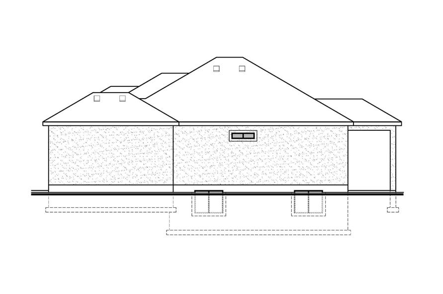 Home Plan Right Elevation of this 3-Bedroom,1901 Sq Ft Plan -208-1034