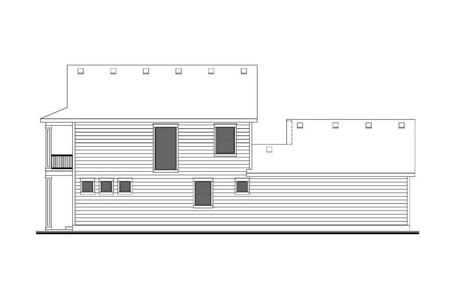 Home Plan Right Elevation of this 4-Bedroom,1730 Sq Ft Plan -208-1036