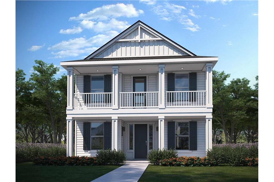 4-Bedroom, 1730 Sq Ft Farmhouse House Plan - 208-1036 - Front Exterior