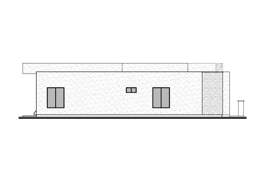 Home Plan Left Elevation of this 4-Bedroom,2192 Sq Ft Plan -208-1039