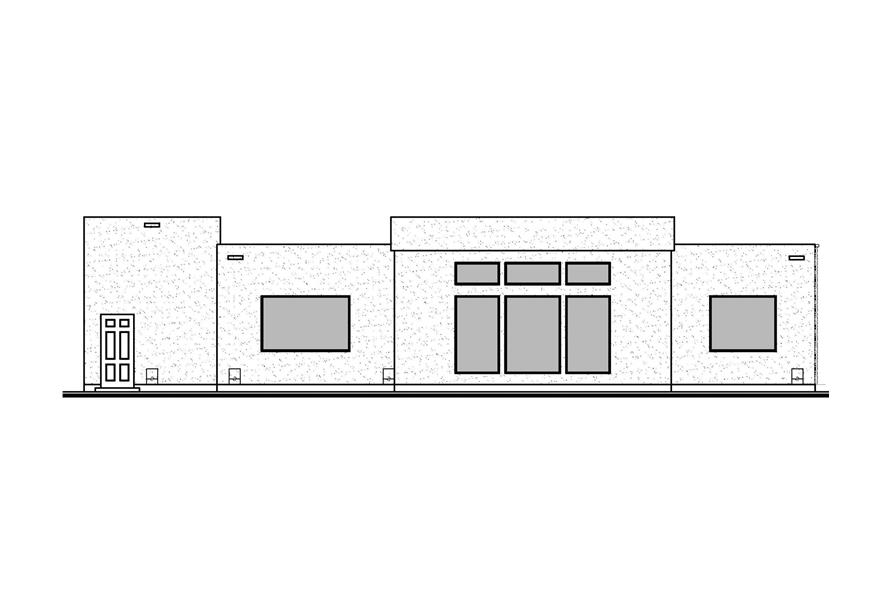 Home Plan Rear Elevation of this 4-Bedroom,2192 Sq Ft Plan -208-1039