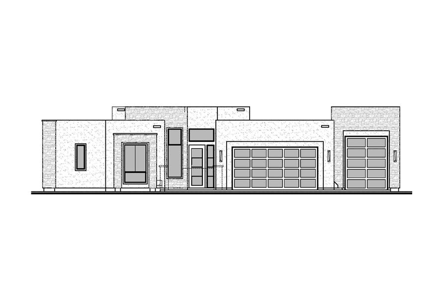 Home Plan Front Elevation of this 4-Bedroom,2192 Sq Ft Plan -208-1039