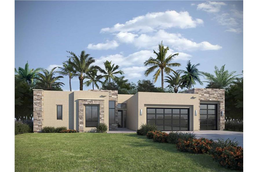 4-Bedroom, 2192 Sq Ft Contemporary Home Plan - 208-1039 - Main Exterior