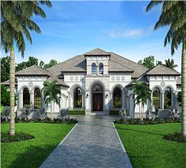 Mediterranean Floor Plan - 4 Bed, 4.5 Baths - 4155 Sq Ft - #210-1001