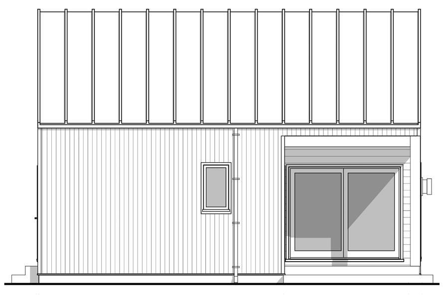 Home Plan Left Elevation of this 1-Bedroom,584 Sq Ft Plan -211-1018