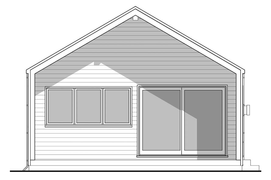 Home Plan Front Elevation of this 2-Bedroom,900 Sq Ft Plan -211-1022