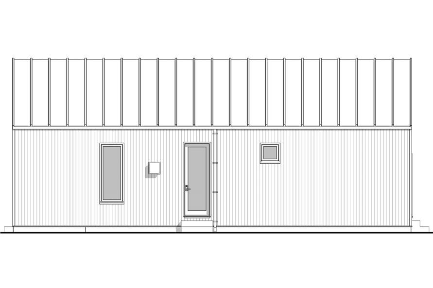 Home Plan Right Elevation of this 2-Bedroom,900 Sq Ft Plan -211-1022