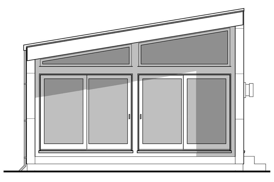 Home Plan Front Elevation of this 1-Bedroom,532 Sq Ft Plan -211-1023