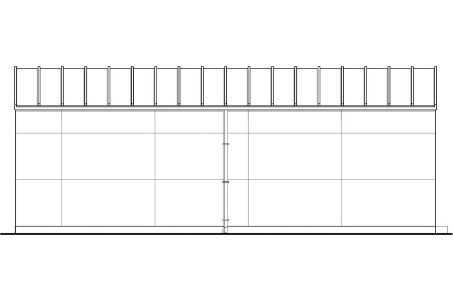 Home Plan Left Elevation of this 1-Bedroom,532 Sq Ft Plan -211-1023