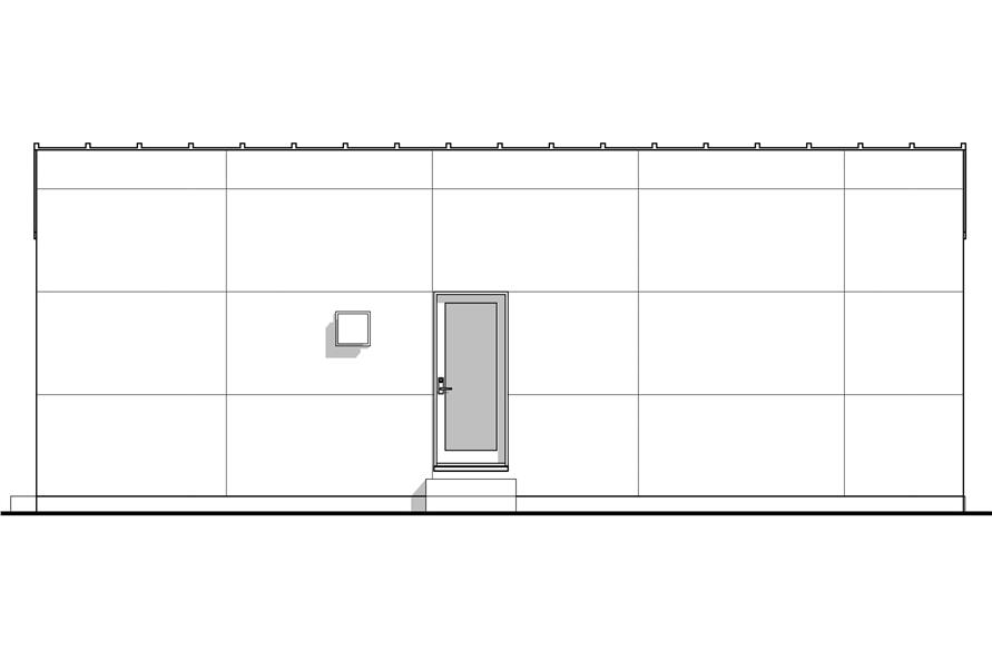 Home Plan Right Elevation of this 1-Bedroom,532 Sq Ft Plan -211-1023