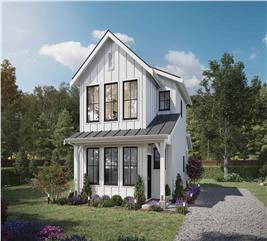 Farmhouse House Plan - 2 Bedrms, 1 Full Bath, 1 Half Bath - 900 Sq Ft ...