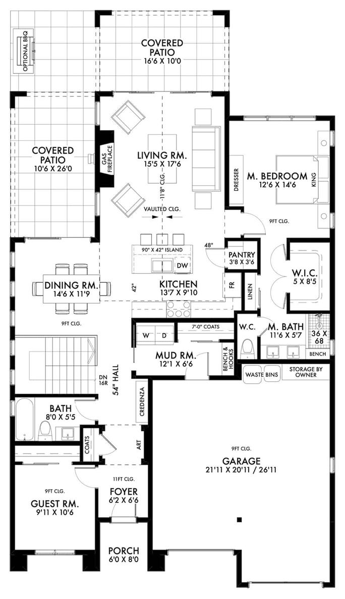 Contemporary House Plan - 2-4 Bedrms, 1447 - 2532 Sq Ft - #211-1030