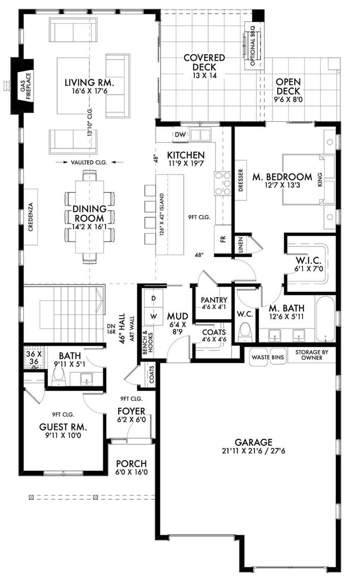 Contemporary Floor Plan - 2-4 Bedrms, 1575 - 2804 Sq Ft - #211-1032