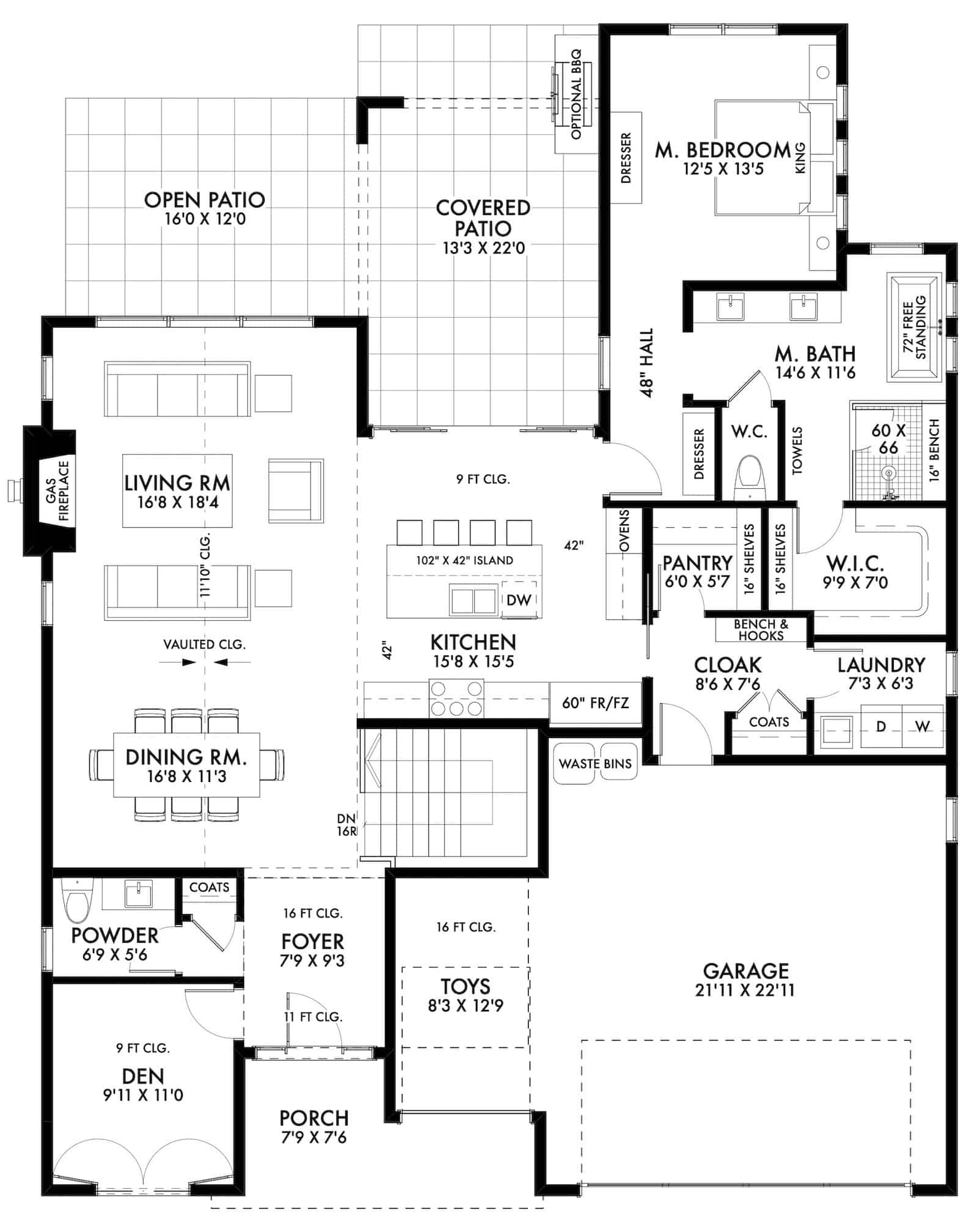 Contemporary House Plan - 1-3 Bedrms, 1750 - 3138 Sq Ft - #211-1033