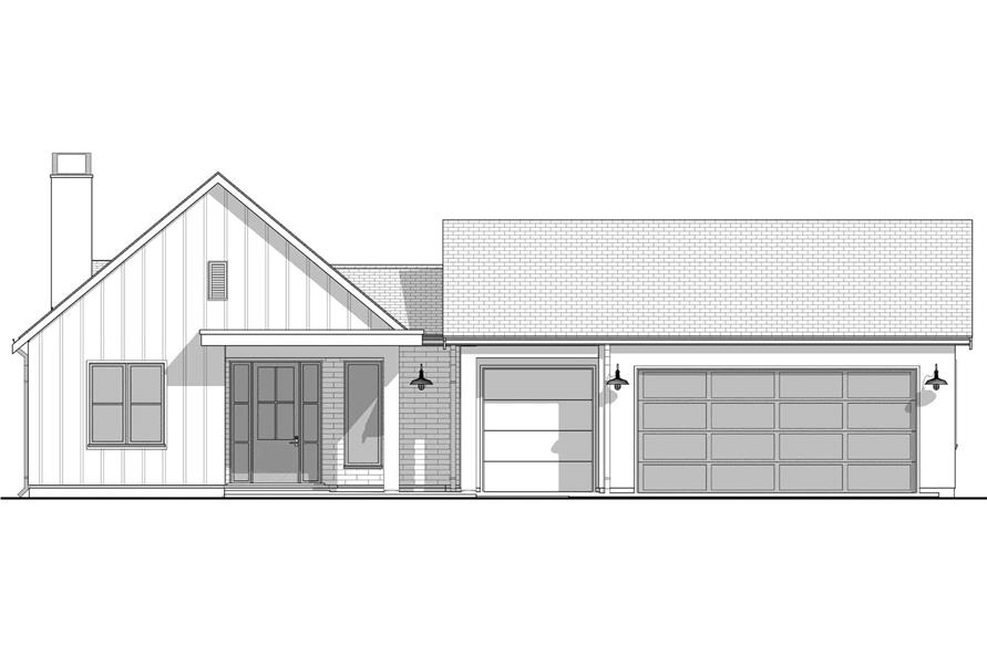 Home Plan Front Elevation of this 3-Bedroom,2077 Sq Ft Plan -211-1034