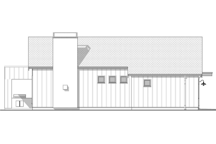 Home Plan Left Elevation of this 3-Bedroom,2077 Sq Ft Plan -211-1034