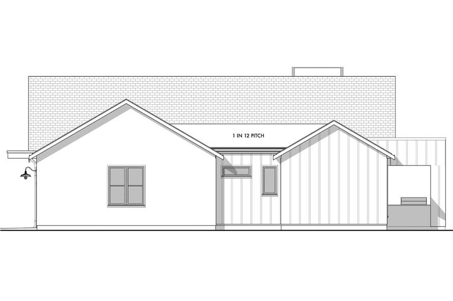 Home Plan Right Elevation of this 3-Bedroom,2077 Sq Ft Plan -211-1034