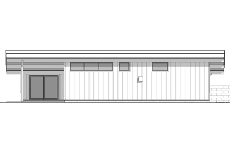 Home Plan Left Elevation of this 2-Bedroom,1488 Sq Ft Plan -211-1040