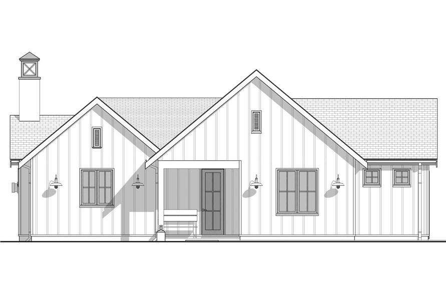 Home Plan Front Elevation of this 2-Bedroom,1200 Sq Ft Plan -211-1045