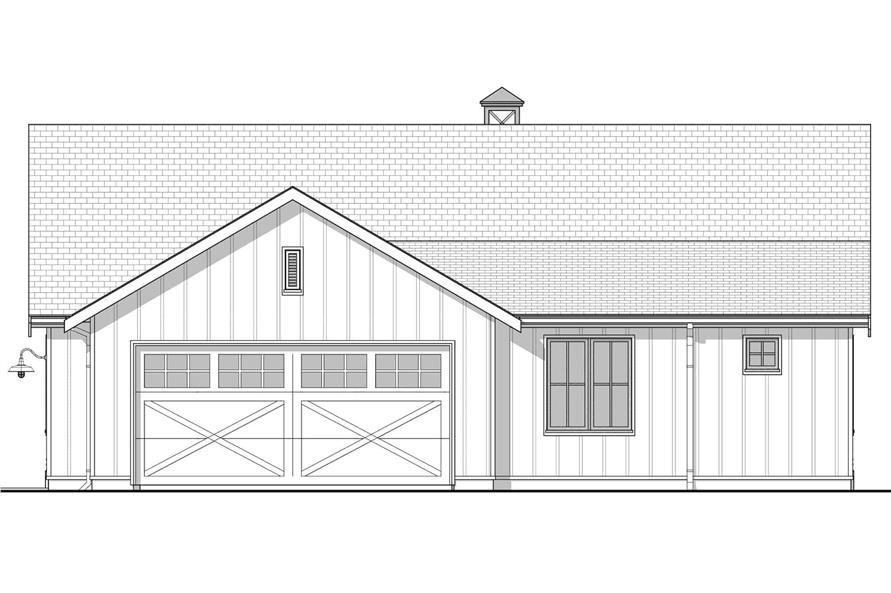 Home Plan Right Elevation of this 2-Bedroom,1200 Sq Ft Plan -211-1045