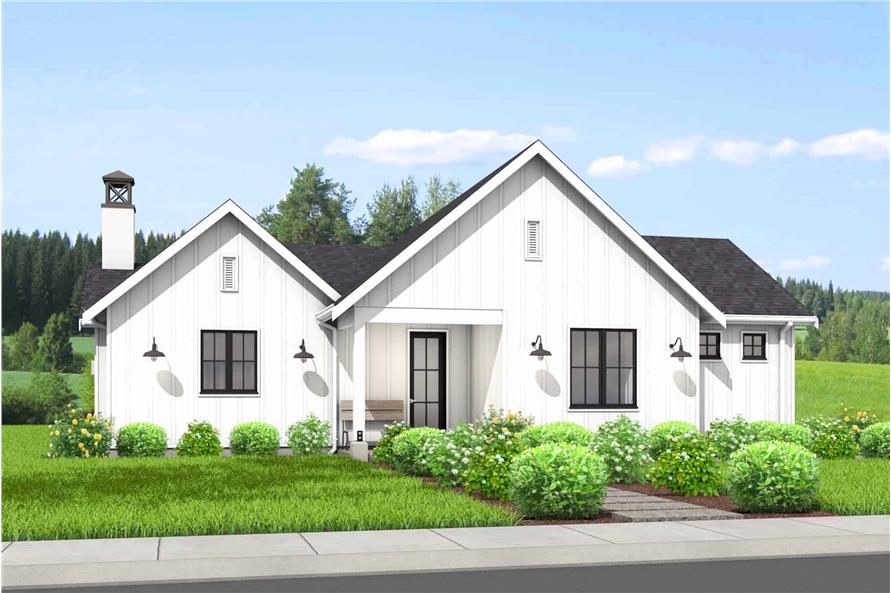 Front View of this 2-Bedroom,1200 Sq Ft Plan -211-1045
