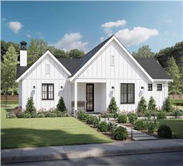 Ranch Floor Plan - 3 Bedrms, 2 Baths - 967 Sq Ft - Plan #211-1001