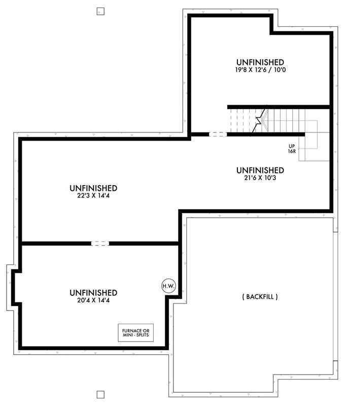 Contemporary Home Plan - 2 Bedrms, 2 Baths - 1300 Sq Ft - #211-1046