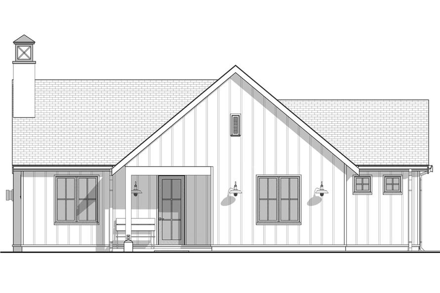 Home Plan Front Elevation of this 2-Bedroom,1300 Sq Ft Plan -211-1046