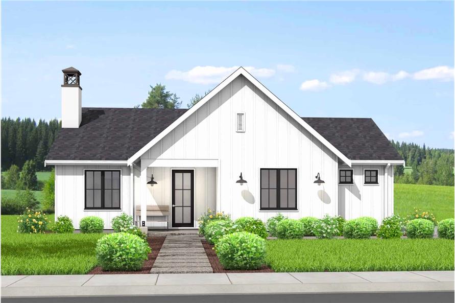 Front View of this 2-Bedroom,1300 Sq Ft Plan -211-1046