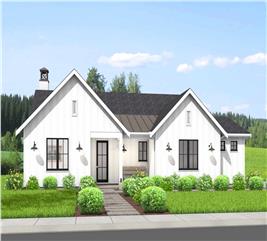 Contemporary House Plan - 3 Bedrms, 2 Baths - 1260 Sq Ft - #211-1042