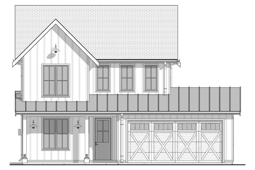 Home Plan Front Elevation of this 4-Bedroom,2272 Sq Ft Plan -211-1066