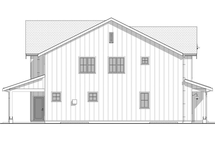 Home Plan Left Elevation of this 4-Bedroom,2272 Sq Ft Plan -211-1066