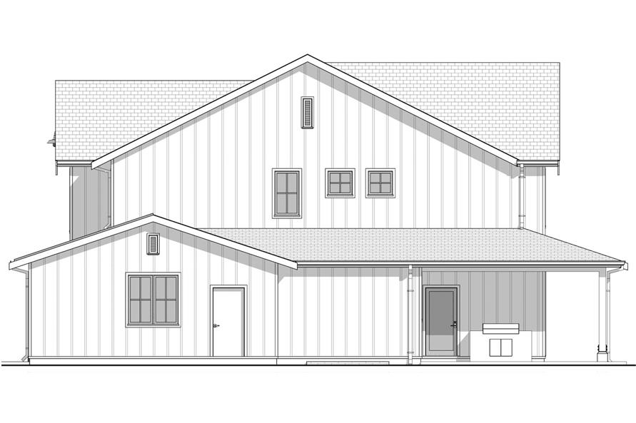 Home Plan Right Elevation of this 4-Bedroom,2272 Sq Ft Plan -211-1066