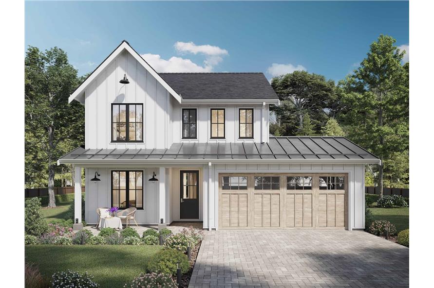 Modern Farmhouse Home Plan - 4-5 Bedrms, 2.5-3.5 Baths - 2272-3345 Sq Ft - #211-1066