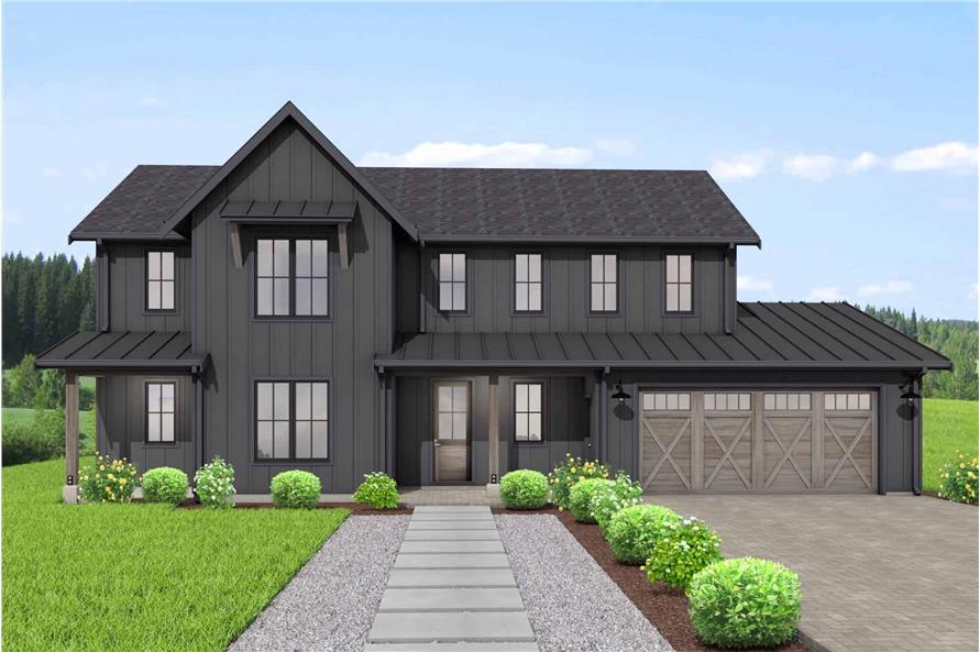 Front View of this 5-Bedroom,2995 Sq Ft Plan -211-1067