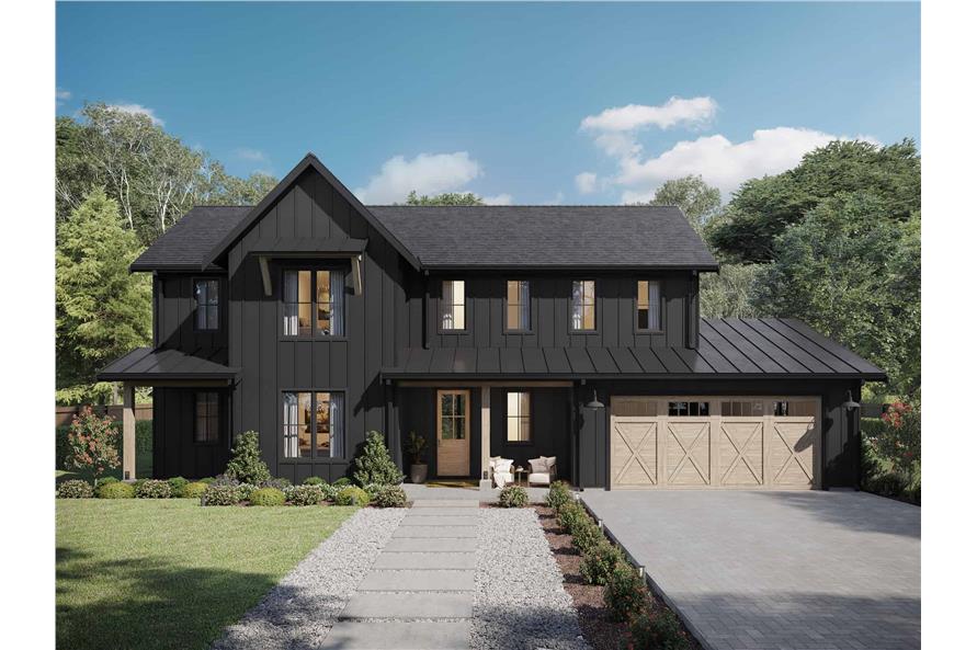 Front View of this 5-Bedroom,2995 Sq Ft Plan -211-1067